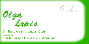 olga lapis business card